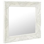 vidaXL Miroir mural style baroque 60x60 cm Blanc