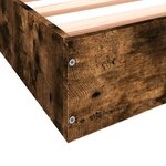 vidaXL Cadre de lit chêne fumé 180x200 cm bois d'ingénierie