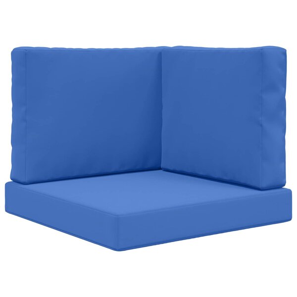 vidaXL Coussin de canapé d'extérieur 3 Pièces Bleu royal Polyester