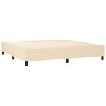 vidaXL Sommier à lattes de lit matelas et LED Crème 200x200 cm Tissu