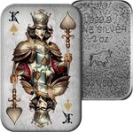 Pièce de monnaie en Argent g 62.2 (2 oz) Millésime 2024 Poker Cards KING OF SPADES
