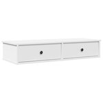 vidaXL Étagère murale et tiroirs blanc 100x37 5x19cm bois d'ingénierie