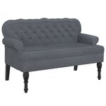 vidaXL Banc avec dossier gris foncé 119 5x64 5x75 cm velours