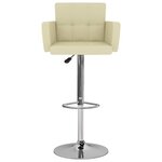 vidaXL Tabourets de bar lot de 2 crème similicuir