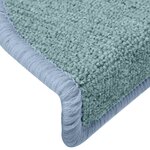 vidaXL Tapis d'escalier 30 pièces 65 x 24 x 4 cm Bleu mer Demi-rond Grand