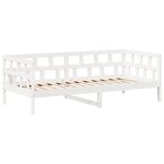 vidaXL Lit de jour avec toit sans matelas blanc 90x190 cm bois massif