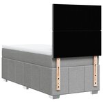 vidaXL Sommier à lattes de lit et matelas Gris clair 90x190 cm Tissu