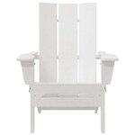 vidaXL Chaise Adirondack pliable blanche 74 5 x 80 5 x 90 cm en HDPE
