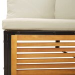 vidaXL Canapé d'angle de jardin avec coussins bois massif d'acacia