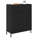 vidaXL Buffet Chêne noir 69 5 x 34 x 90 cm Bois d'ingénierie