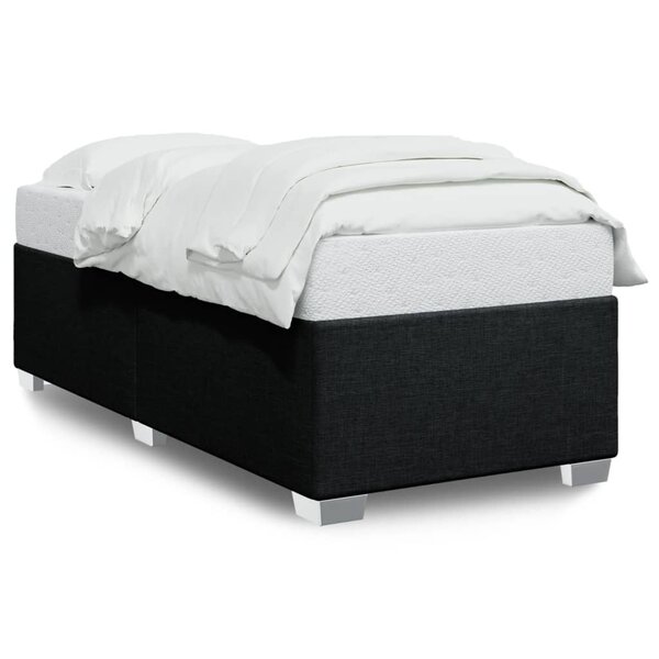 vidaXL Cadre de lit sans matelas noir 90x200 cm tissu