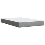 vidaXL Sommier à lattes de lit et matelas gris clair 120x190 cm tissu