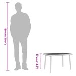 VidaXL Table basse de jardin rectangulaire beige 60x40x37 cm rotin