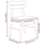 vidaXL Chaise de salle à manger 2 Pièces Blanc Bois de Caoutchouc Massif