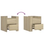 vidaXL Table de chevet chêne sonoma 45x50x50 cm bois d’ingénierie
