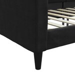 vidaXL Lit de repos sans matelas noir 100x200 cm tissu