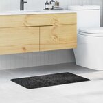 vidaXL Tapis de bain Gris foncé 50 x 80 cm Polypropylène
