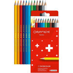 Crayons de couleur swisscolor étui carton de 12 caran d'ache