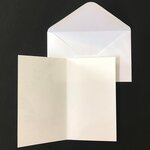 Carte Sincères Condoléances intérieur blanc avec Enveloppe Blanche 10x16 5cm