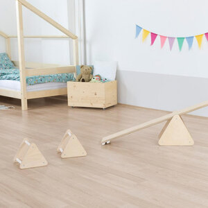Jeu d'équilibre et motricité Montessori bois naturel et blanc