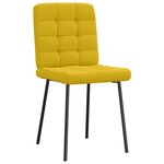 vidaXL Chaises à manger lot de 4 jaune velours