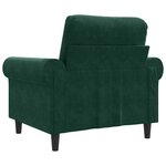 vidaXL Fauteuil Vert foncé 60 cm Velours
