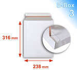 Lot de 1000 enveloppes carton b-box 3 blanc format 238x316 mm