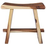 vidaXL Tabouret Bois de Suar solide et polyrésine