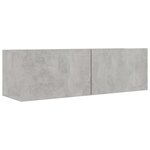 vidaXL Meubles TV 4 Pièces Gris béton 100x30x30 cm Bois d'ingénierie