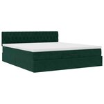 VidaXL Cadre de lit ottoman avec matelas vert foncé 180x200 cm velours