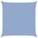 vidaXL Voile d'ombre Bleu et Blanc 6 x 6 m HDPE