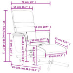 vidaXL Fauteuil inclinable avec repose-pied gris similicuir