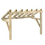 vidaXL Auvent de porte 200x100x100 cm Bois de pin solide