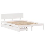 vidaXL Cadre de lit avec tiroirs sans matelas blanc 120x190 cm