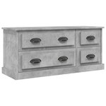 vidaXL Meuble TV gris béton 100x35 5x45 cm bois d'ingénierie