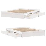 vidaXL Cadre de lit sans matelas blanc 150x200 cm bois de pin massif