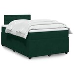 vidaXL Sommier à lattes de lit et matelas Vert foncé 120x200cm Velours