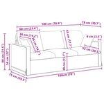 vidaXL Canapé Vert clair 198 x 78 x 80 cm Velours