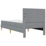 vidaXL Cadre de lit avec matelas Gris clair 100 x 200 cm tissu