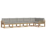 vidaXL Ensemble de canapés d'extérieur 4 pc Blanc et gris clair