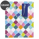 Sac cadeau grand format carrés multicolores - draeger paris