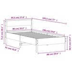 vidaXL Cadre de lit sans matelas 90x190 cm bois de pin massif