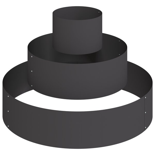 vidaXL Pot en Métal Acier/noir Acier Grand Modulaire Pot en Métal