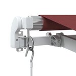 vidaXL Auvent manuel rétractable avec LED bordeaux 450x350 cm