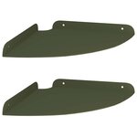 vidaXL Étagère flottante avec étagère 2 Pièces Vert olive 24 x 24 x 2 cm