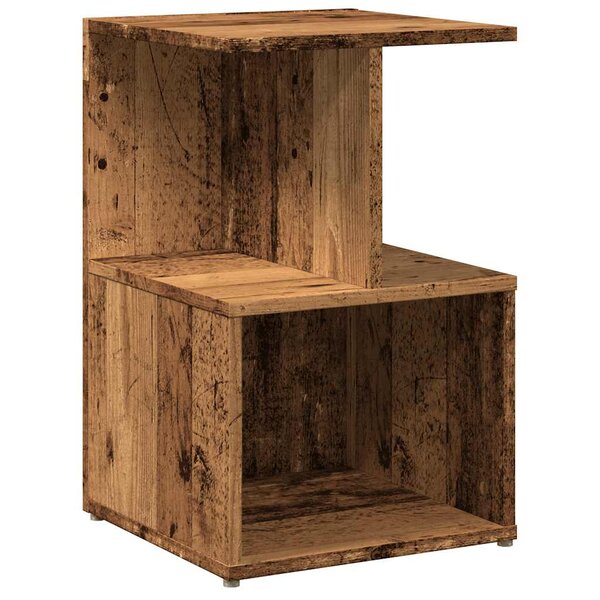 vidaXL Table de chevet vieux bois 35x35x55 cm bois d'ingénierie