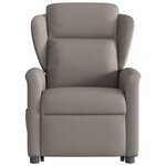 vidaXL Fauteuil inclinable électrique taupe tissu