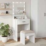 vidaXL Table de Toilette Blanc 50 x 41 x 135 cm Bois d'ingénierie