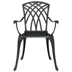 vidaXL Ensemble de salle à manger pour jardin 7 Pièces Noir Aluminium