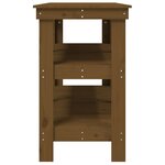 vidaXL Banc de travail Marron miel 142 5x50x80 cm Bois de pin massif